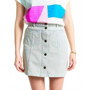 NEW INDEE youth samba denim skirt in bleach